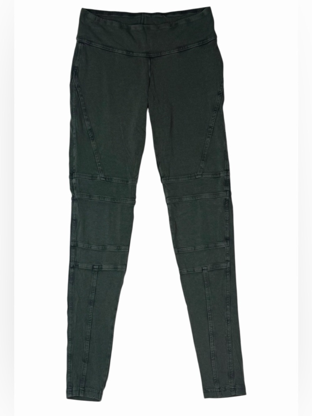 BP Nordstrom Seamed Panel Leggings Burnout Green Ponte Leggings Small - Picture 2 of 5